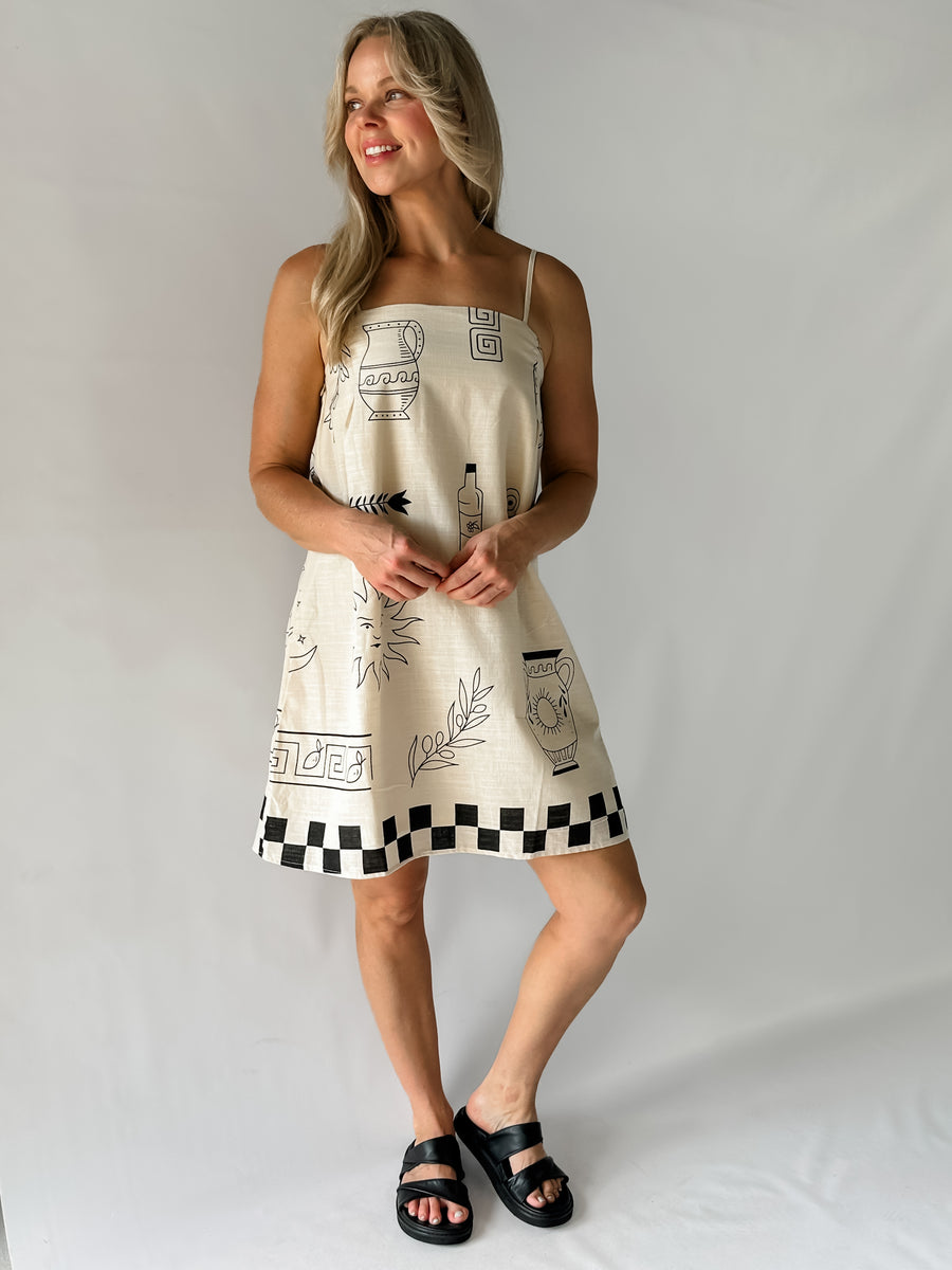 ARTEMIS SHIFT DRESS - NATURAL